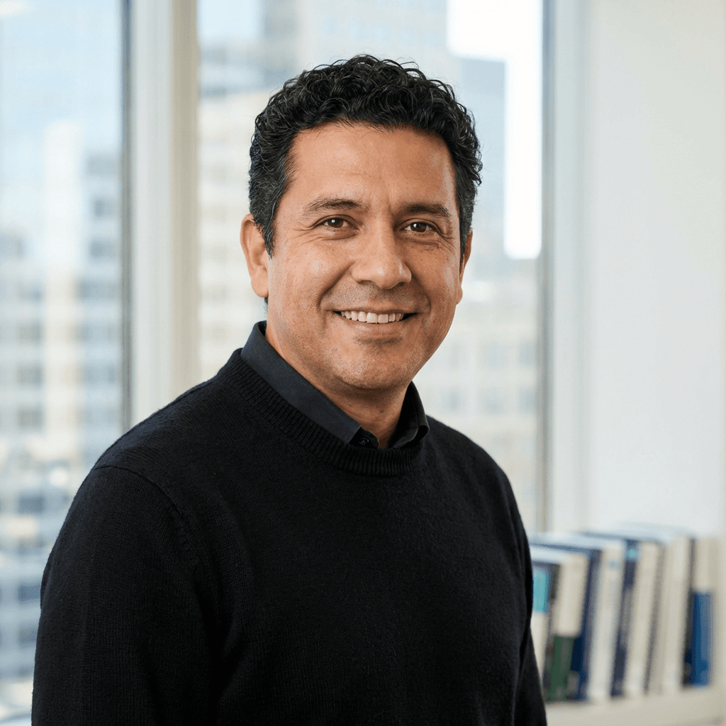 Male founder in his early 40s, White, professional and approachable style appropriate for financial consulting