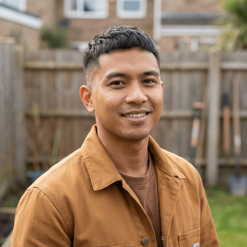 Male business owner in his early 40s, Black, confident professional appearance